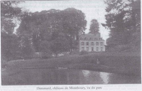 Château de Monthoury, vu du parc, photographie ancienne